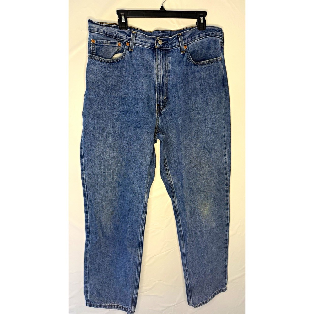 Men's Levi's 550 500 Series Blue Medium Wash Denim Relaxed Fit Straight Jeans